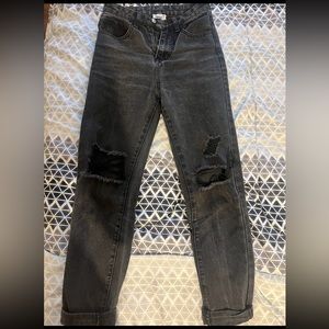 straight leg black jeans